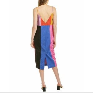 MARA HOFFMAN Georgia Colorblock Midi Slip Dress